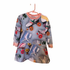 Molo Striped and Skate Print Dress